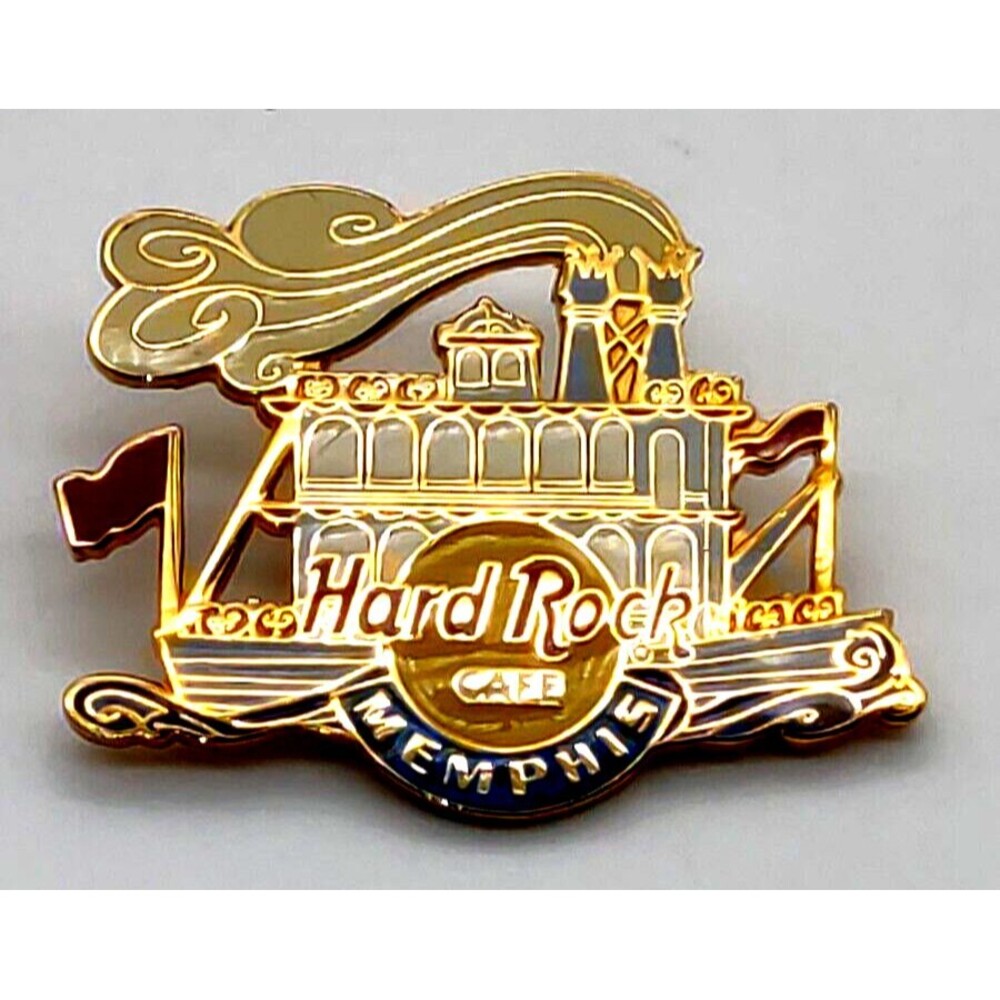 HARD ROCK CAFE HAT LAPEL SCATTER PIN MEMPHIS RIVER STEAM BOAT